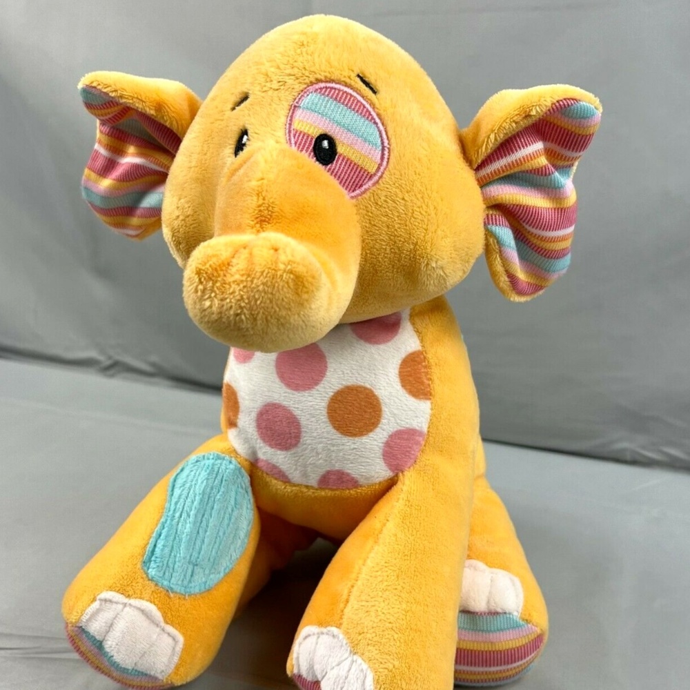 Baby Ganz Orange Polka Dot Elephant Cute Soft Collectible Toy Kids 12" Plush